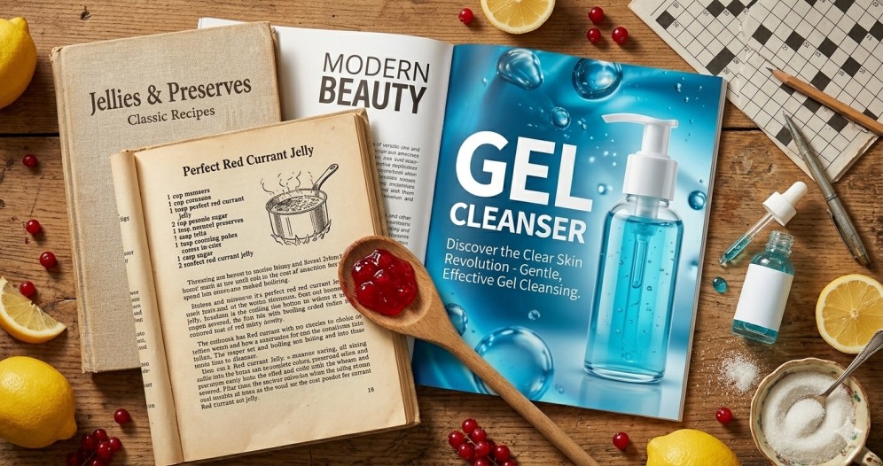 skin cleanser or jellied fruit topping crossword clue