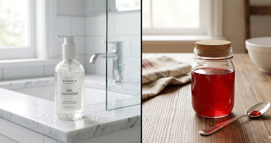 skin cleanser or jellied fruit topping crossword clue